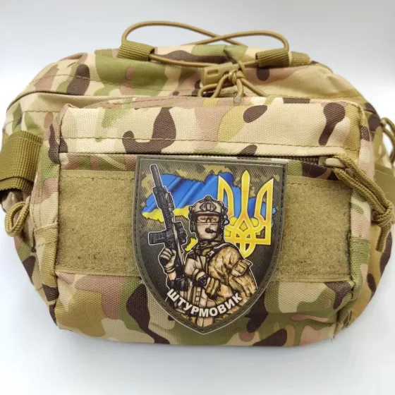Патч / шеврон "Штурмовик" карта і герб Запоріжжя
