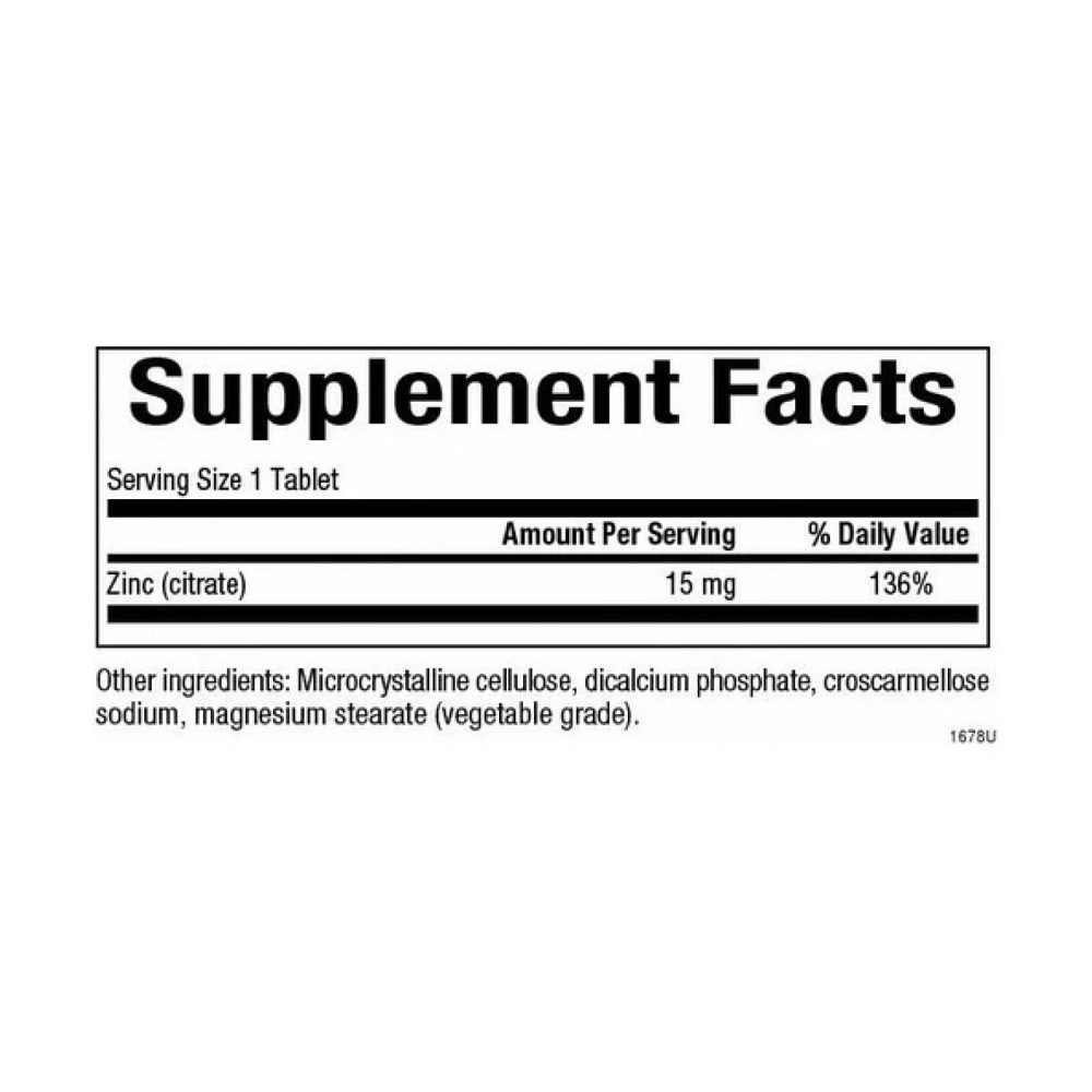 Цинк цитрат Natural Factors Zinc Citrate 15mg 90 таб Киев - изображение 2