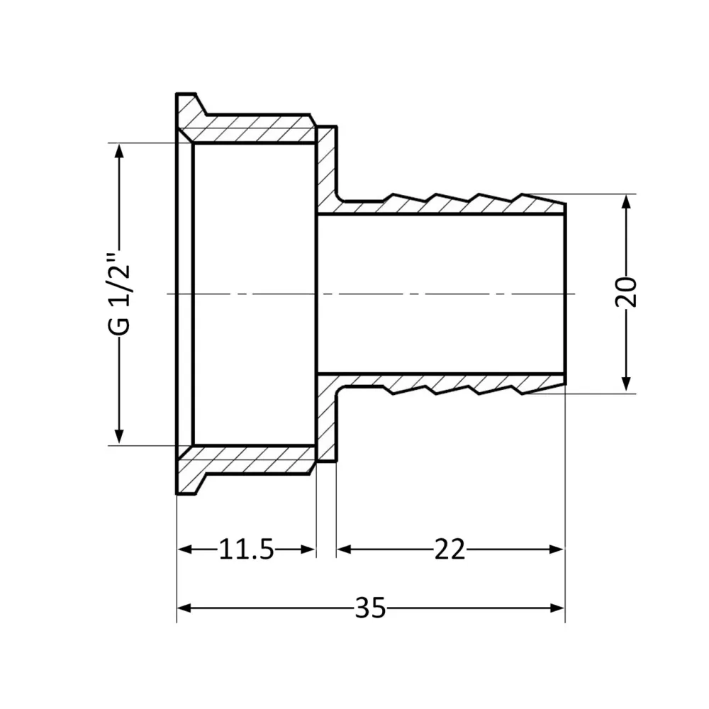 Штуцер Thermo Alliance Standart 20х1/2" ВР SD4261520 Київ - фото 9