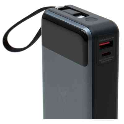 Батарея універсальна Vinga 20000 mAh 65W Display USB-C Cable Grey (VPBB2065C) Вінниця