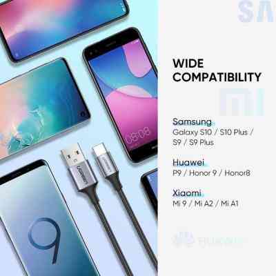 Дата кабель USB 2.0 AM to Type-C 1.0m US288 Aluminum Braid Black Ugreen (60126) Вінниця