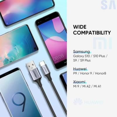 Дата кабель USB 2.0 AM to Type-C 1.0m US288 Aluminum Braid Black Ugreen (60126) Вінниця - фото 4