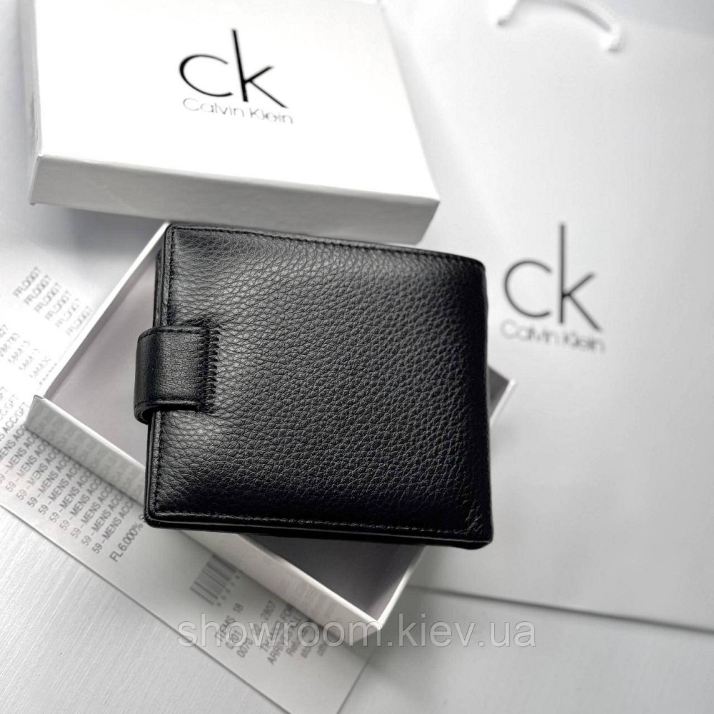 Кожаный мужской кошелек CK с застежкой (6605) Киев - изображение 6
