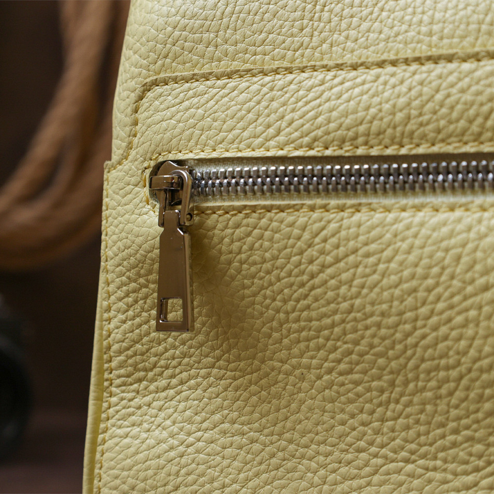 Оригинальный женский рюкзак из натуральной кожи Shvigel 16307 Желтый Киев - изображение 2