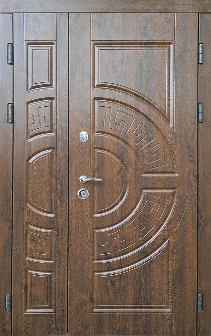 Входные двери Форт-М Трио Греция дуб темный Киев - изображение 1