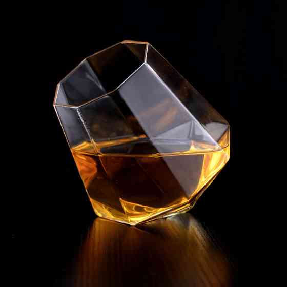 Бокал-доф для виски, АЛМАЗ С деревянной подставкой! 1шт Кременчуг