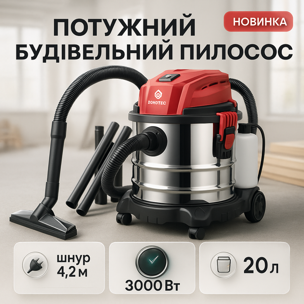 Промисловий пилосос з розеткою, Промисловий професійний пилосос для промислових підприємств RK-32 Львів - фото 18