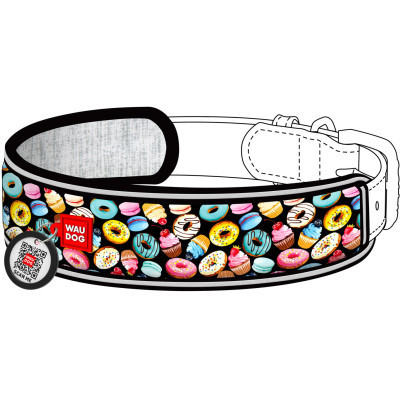 Эргономичные накладки на ошейник WAUDOG Nylon с QR-паспортом Пончик XS-S 10-15 мм (2403-0070) Винница - изображение 1