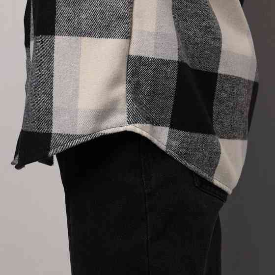 Рубашка в клетку черно-белая. Мужская рубашка Pobedov Tartan в клетку черно-белая Киев