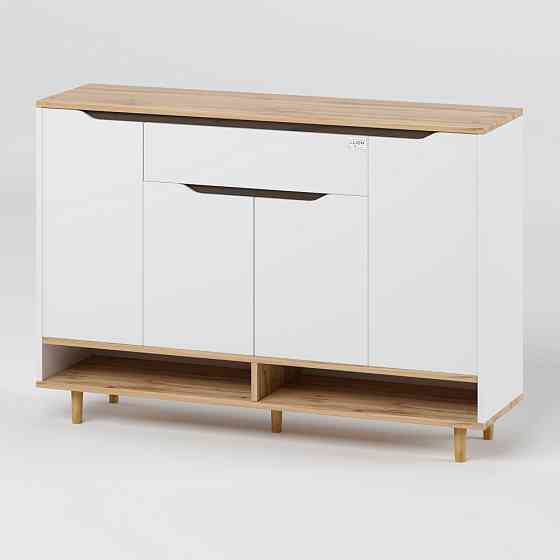 Комод у передпокій з полицею для взуття LION Салліван Тумба-2 Німфея альба/Дуб Аппалачі (LION-041007) Львів