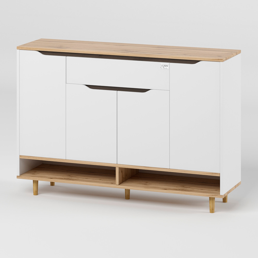 Комод у передпокій з полицею для взуття LION Салліван Тумба-2 Німфея альба/Дуб Аппалачі (LION-041007) Львів - фото 2