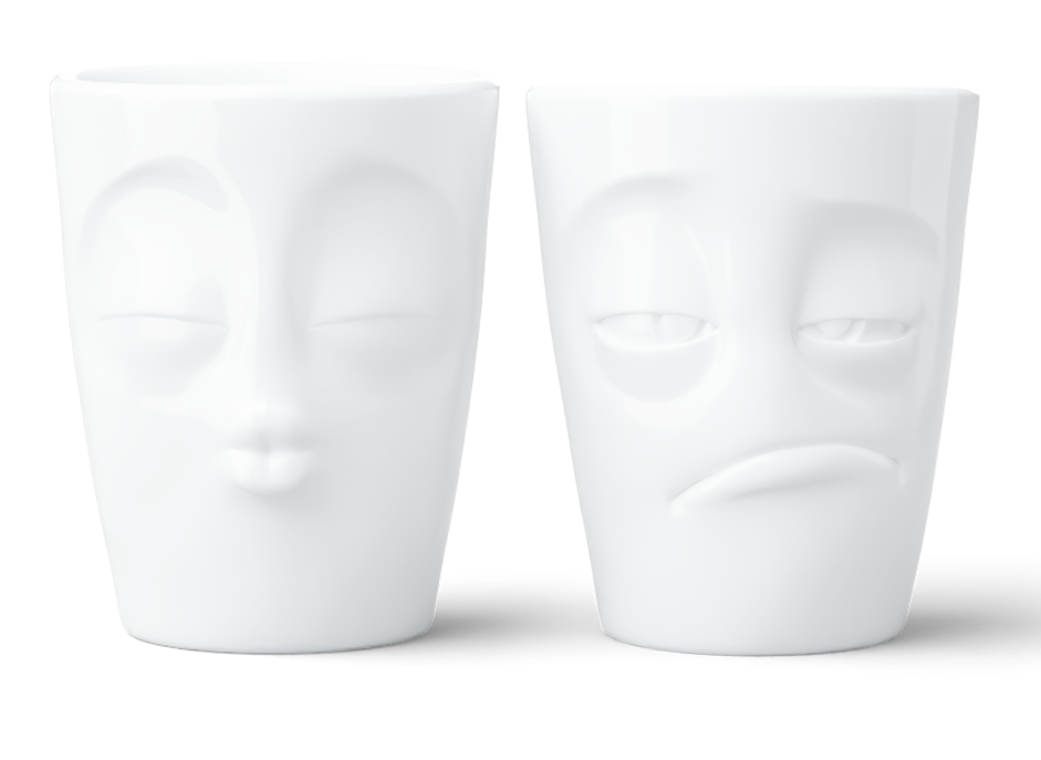 Набір з двох чашок Tassen "Поцілунок і Тормоз" (350 мл), порцеляна Рівне - фото 1