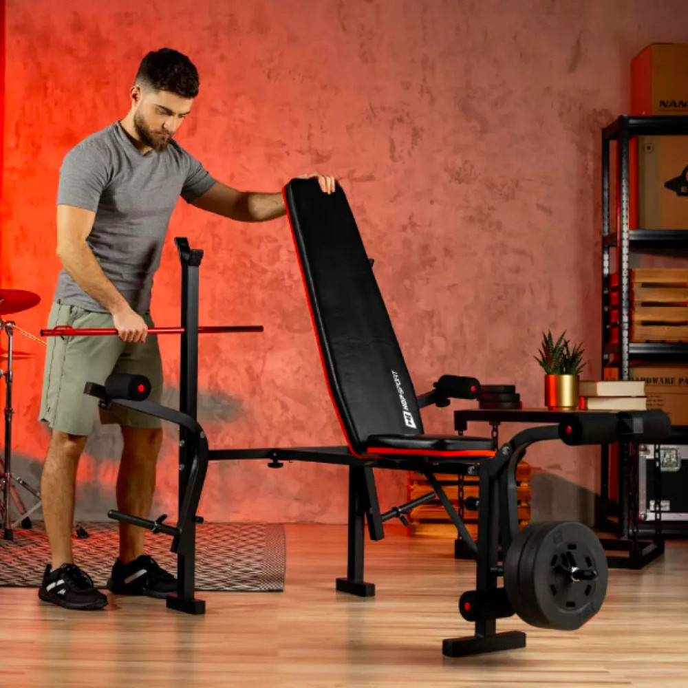 Лава універсальна для м'язів HS-1080 Тренувальна лава та стійки, Професійна лава для жиму штанги Київ - фото 7