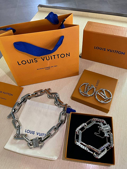 Брендовий набір браслет, підвіска та сережки Луі Вітон/ Louis Vuitton Одеса - фото 6