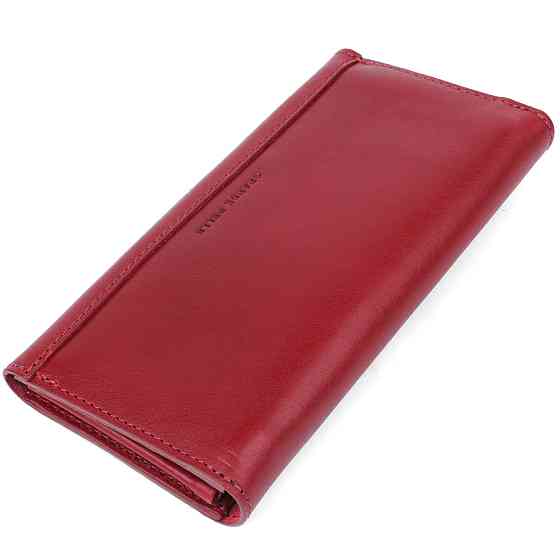 Чудовий шкіряний жіночий гаманець Бордовий (GRANDE PELLE) Київ