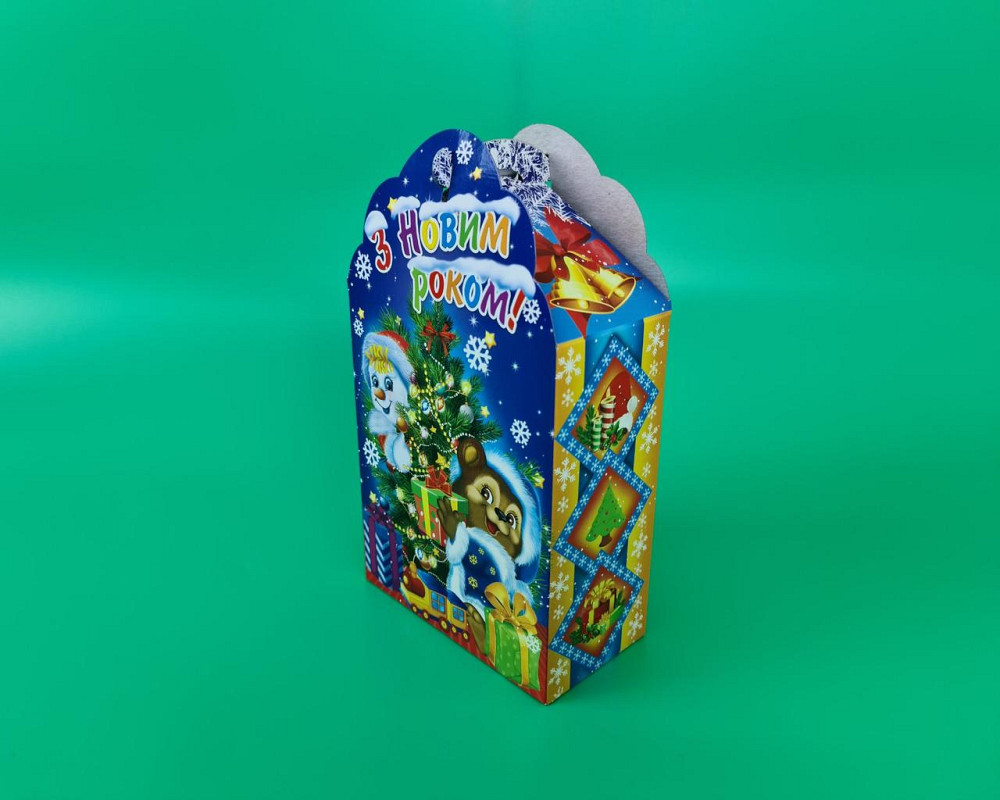 Новорічна коробка для цукерок No223 (700 г) Миша та маша (25 шт.) Харків - фото 2