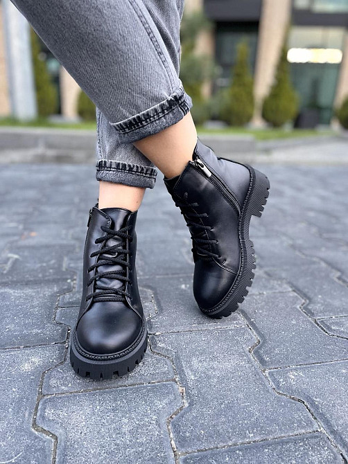 Astra Черевики жіночі G.S.V. ASTRA чорні натуральна шкіра зима висота 13 см (5183) 37р.38р.39р. Коломыя - изображение 6