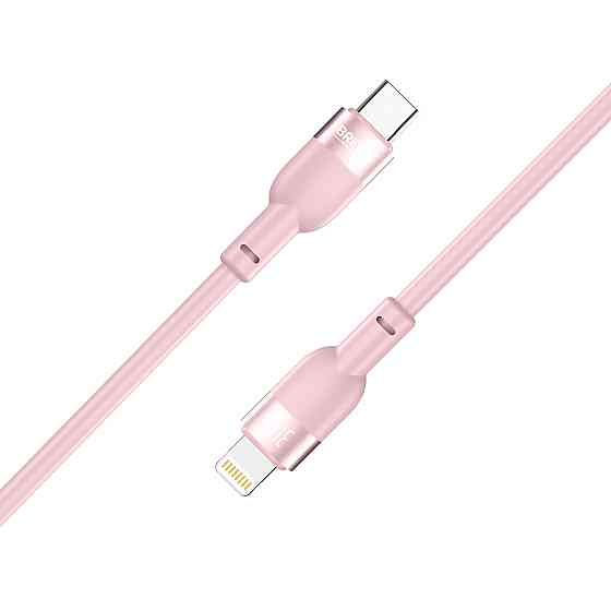 Кабель Brevia Type-C to Lightning 30W 1,2м, рожевий ZIP (52120PCLZ1) Львів