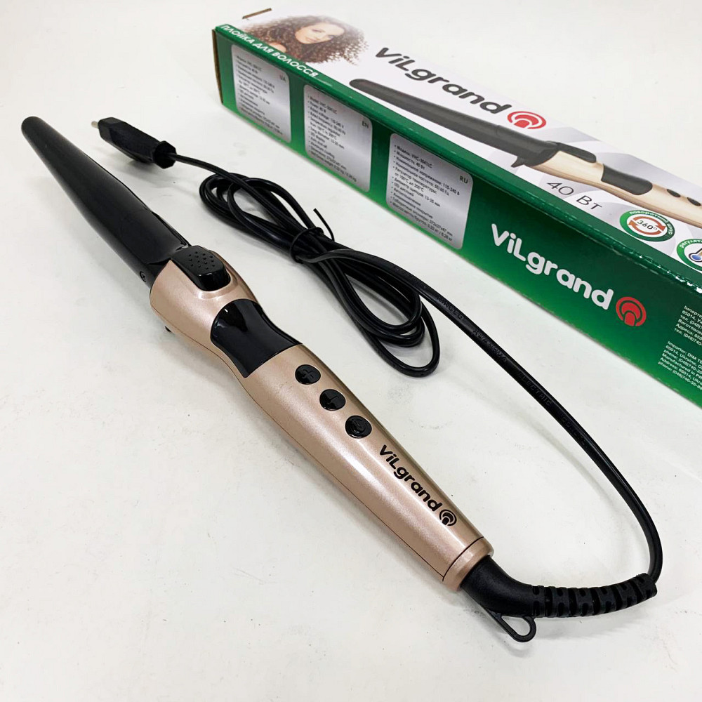 Плойка для створення завивки ViLgrand, Плойка для локонів і утяжки волосся Круті плойки волосся KR-79 Львів - фото 4