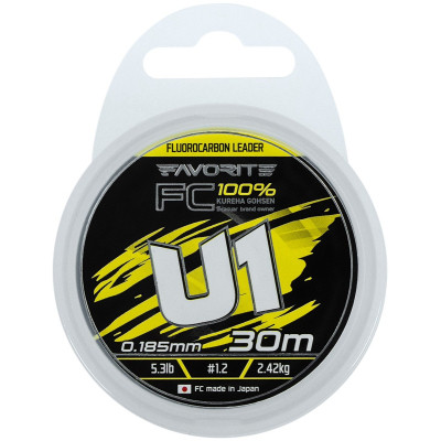 Флюорокарбон Favorite U1 FC 30m 1.2/0.185mm 5.3lb/2.42kg (1693.12.09) Винница - изображение 2