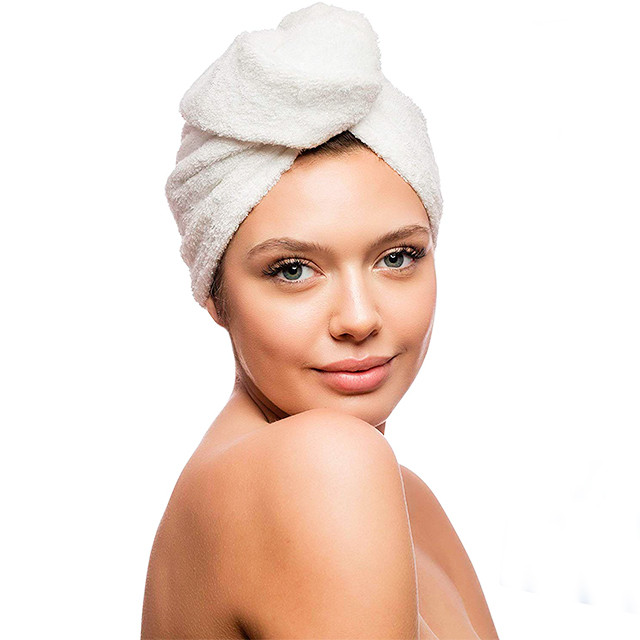 Рушник для волосся тюрбан махровий YouStar 75х26 см 100% Бавовна 400г/м2 (Білий) Суми - фото 1