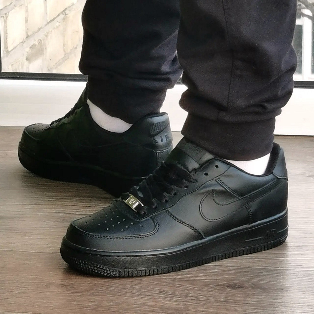 Кросівки Nike Force Чорні Жіночі Форси Шкіряні Найк (розміри: 36,37,38,39,41) Дніпро - фото 4