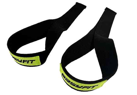 Лямки атлетичні EasyFit Delta Long для станової тяги чорні Коломия