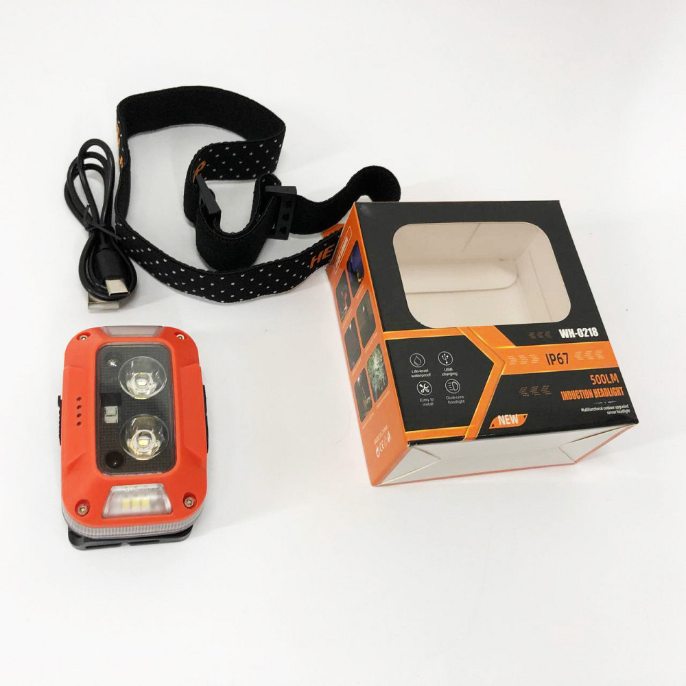 Фонарь налобный аккумуляторный светодиодный с зарядкой WH-0218-XPG(white+yellow)+SMD(red) JV-28 Львов - изображение 3