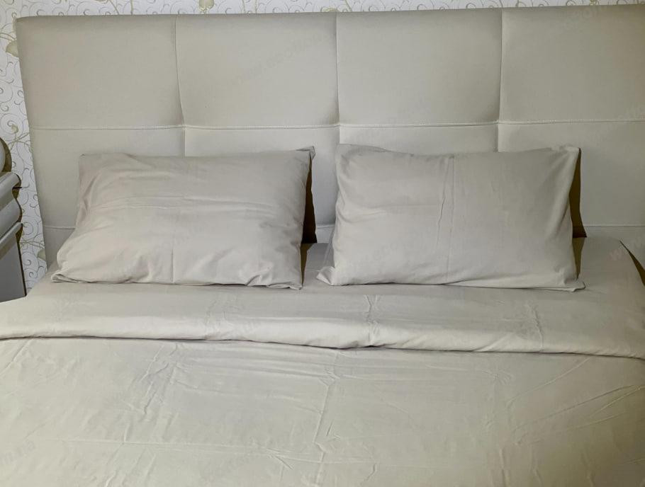 Ecotton Комплект постільної білизни Ecotton двоспальний 180х215 см фланель однотонний кремовий Киев - изображение 3
