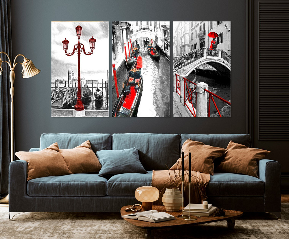Модульная картина в гостиную / спальню  Венеція   ART-235_3A Киев - изображение 3