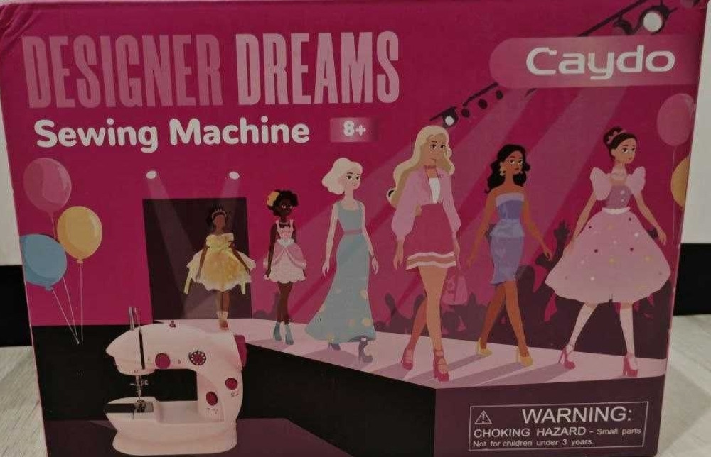 Мини электрическая швейная машинка для начинающих caydo с педалью. Розовая. Харьков - изображение 1