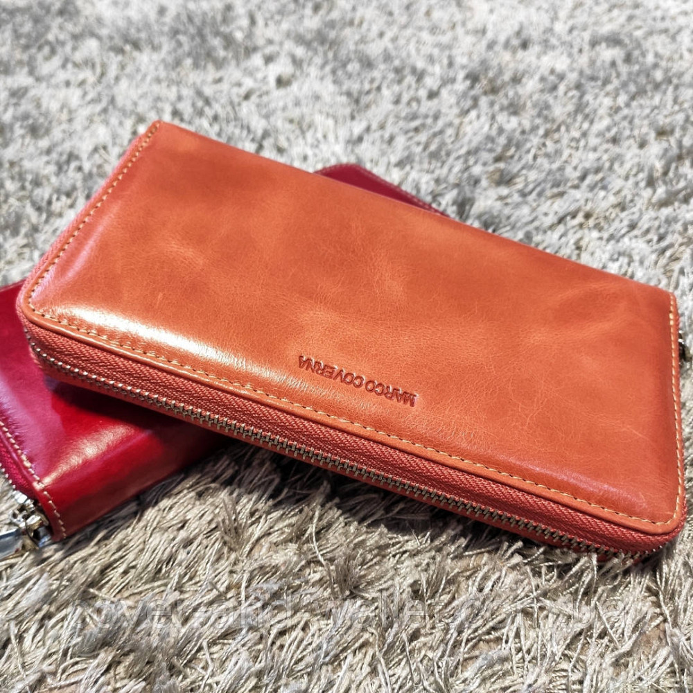 Женский пудровый кошелек на молнии из гладкой кожи Marco Coverna 7003 Киев - изображение 2