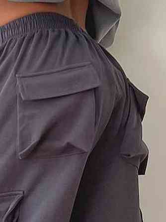 Штани карго жіночі трикотажні Сірий 42-46 Харків