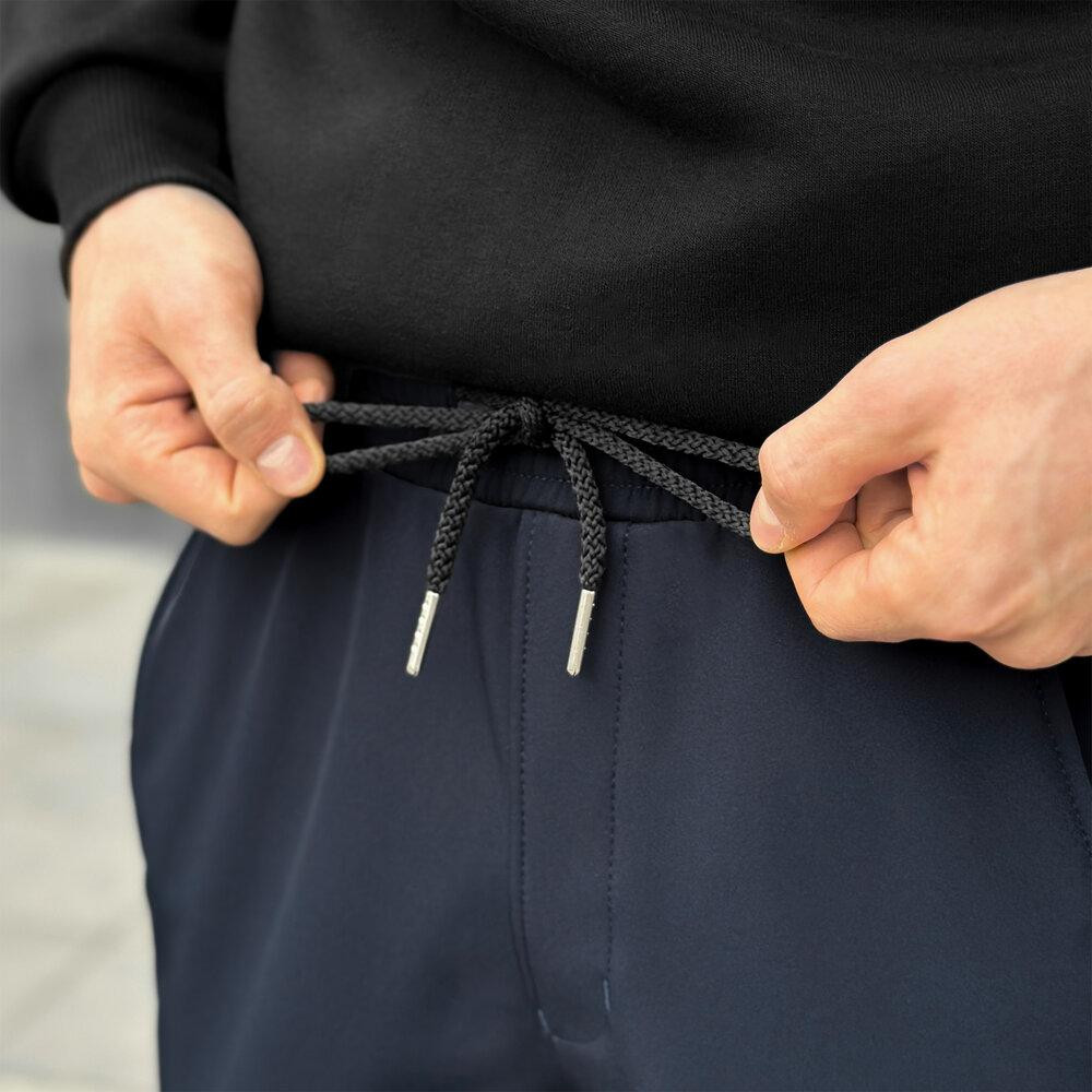 Штани із софтшелу для чоловіків весняні осінні сині Pobedov Point Київ - фото 4