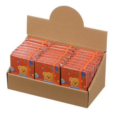 Книга записная ZiBi Bear A7 в клеточку твердая обложка на резинке 80 листов, оранжевая (ZB.117103) Винница - изображение 4