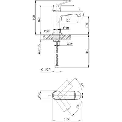 Душовий гарнітур Kroner Armada-W063 + змішувач Armada-W010 + змішувач Bidet-C082 (CVS30213) Вінниця