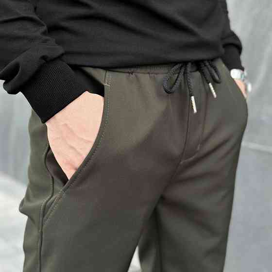 Штани із софтшелу для чоловіків весняні осінні хакі Pobedov Point Київ