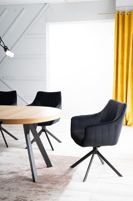 Стілець AZALIA VELVET чорний каркас/чорний BL.19 Київ - фото 13