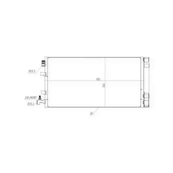 Радиатор Renault Fluence, Scenic III, Megane III 1.4-2.0 08- 375633 кондиционера Мукачево