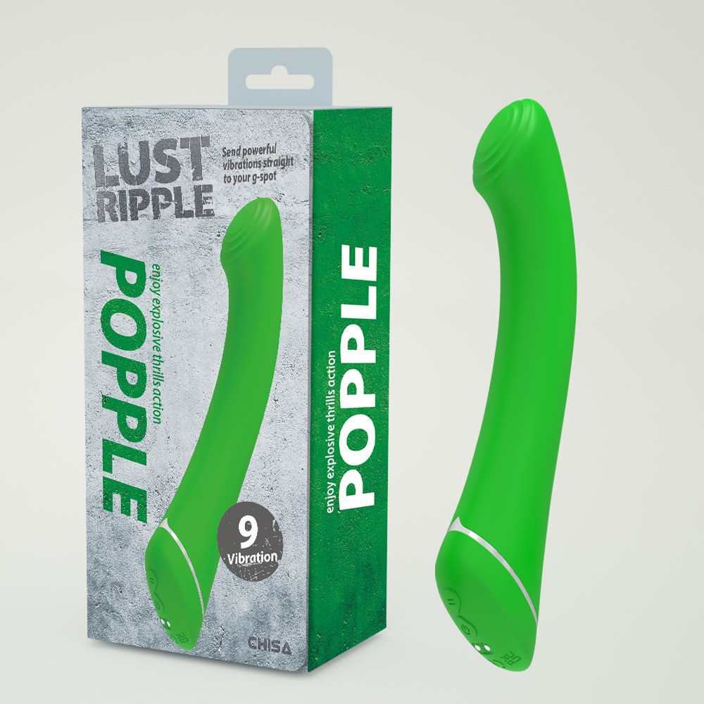 Вибратор классический Chisa Lust Ripple Popple, силиконовый, зеленый Sex Aura Киев - изображение 1