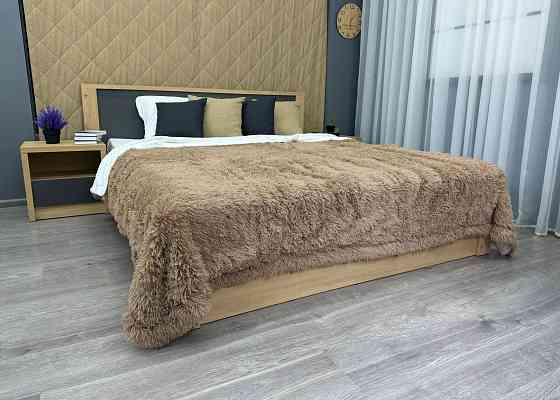 Плед-покривало 200х230 см (+-10см) Травка на овчині колір какао з білим (87-216) Київ