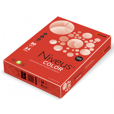 Папір Mondi Niveus COLOR intensive Red A4, 80g, 500sh (A4.80.NVI.CO44.500) Вінниця - фото 1