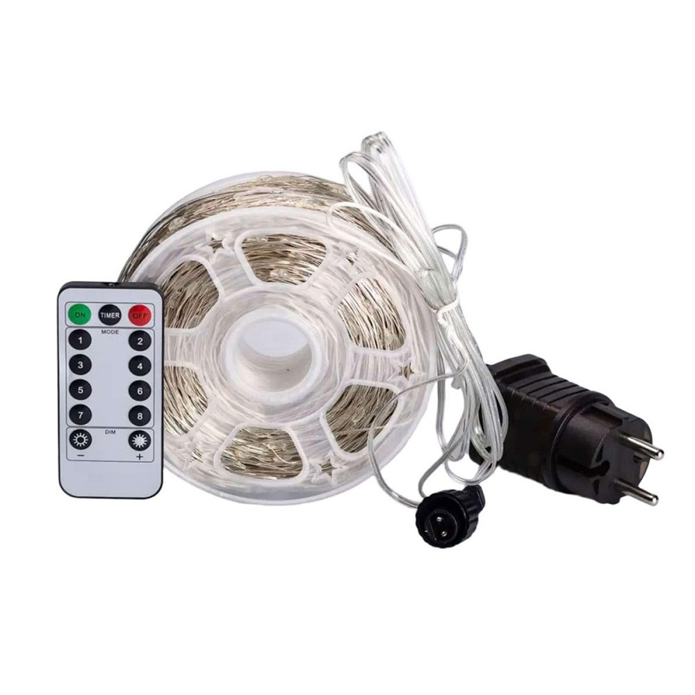 Гирлянда роса на пульте 200 метров на 2000 led светодиодов капля белый провод синяя 2000L200MWBL Киев - изображение 7