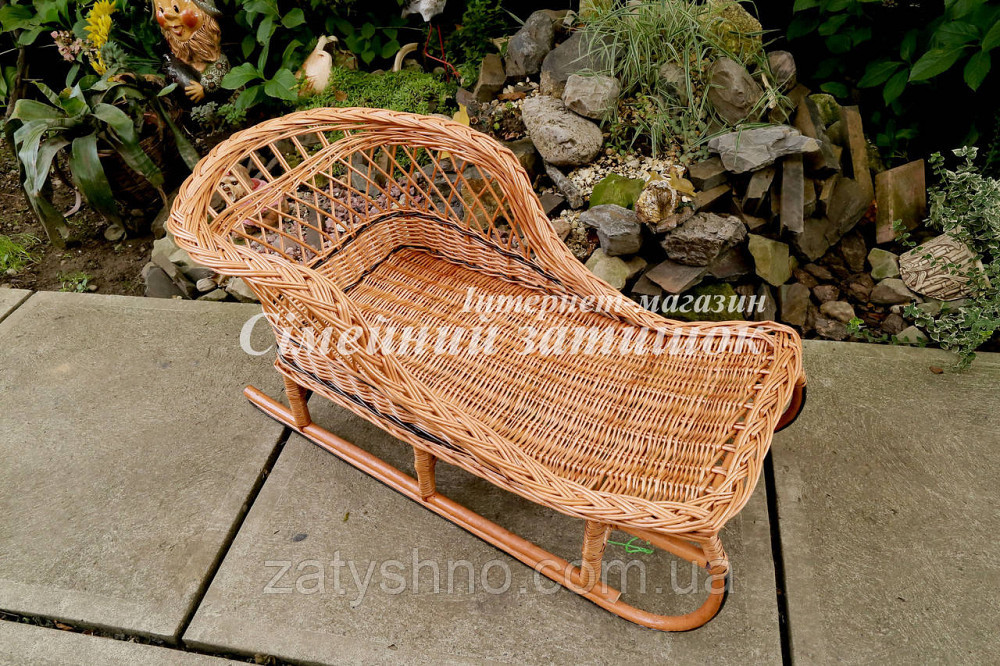 Санки плетеные кофейные из лозы Киев - изображение 3