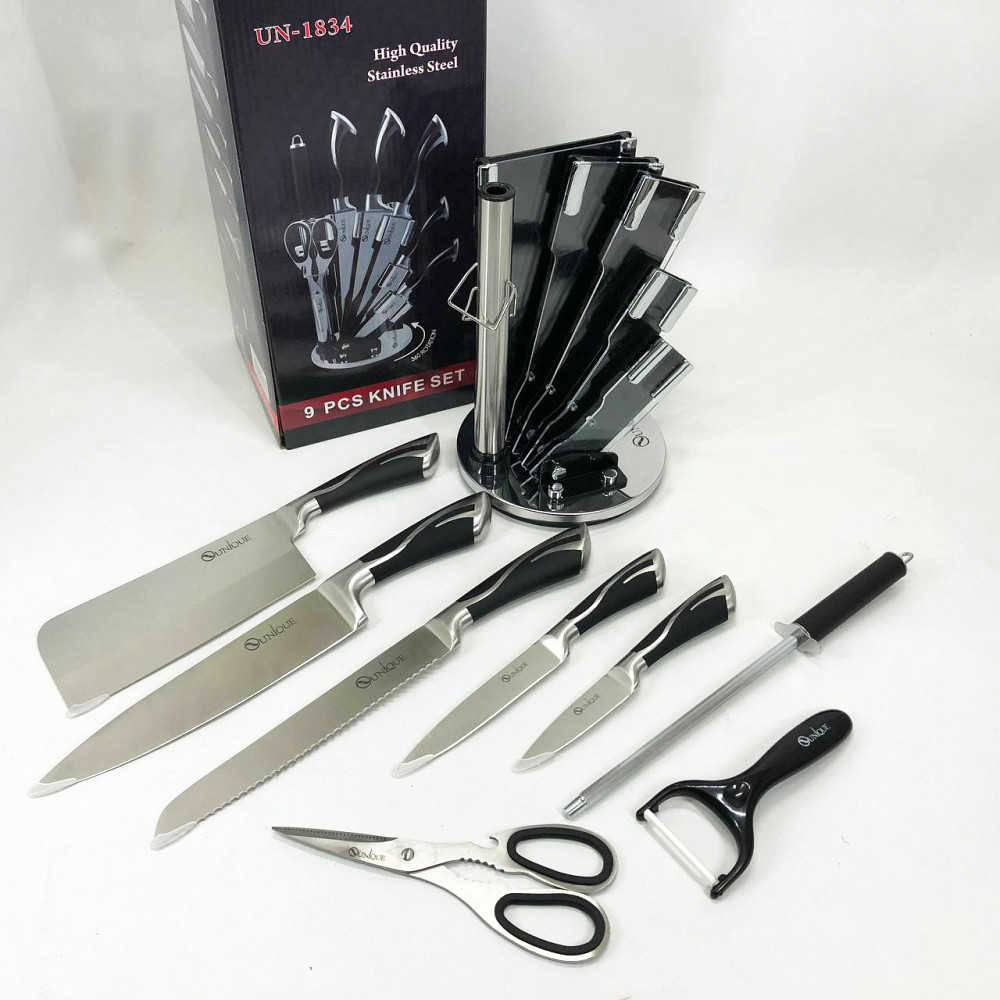 Набір ножів для готування UNIQUE UN-1834, Кухонні ножі для готування, Кухонні ножі з хорошої сталі JB-28 Львів - фото 1