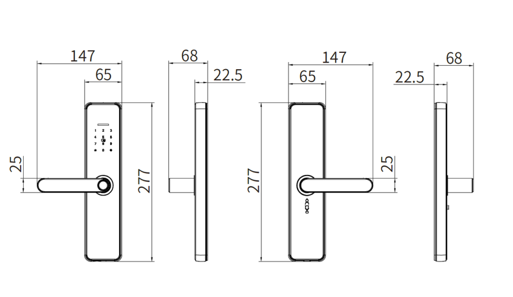 Биометрический отельный замок PES Ministr серый Киев - изображение 2
