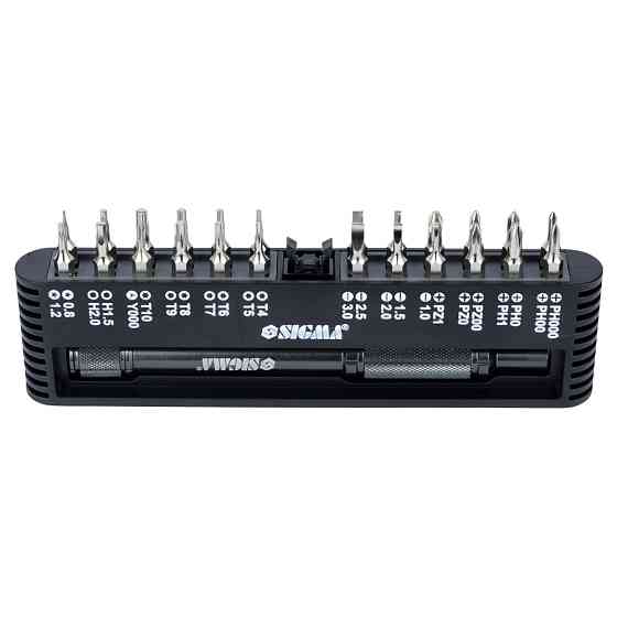 Sigma Отвертка + биты 1/4" 24шт CrV для мобильных телефонов (пласт кейс) SIGMA (4003251) Київ