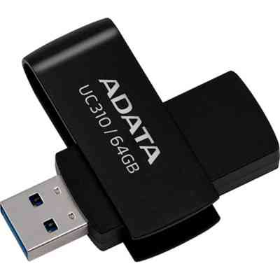 USB флеш накопичувач ADATA 64GB UC310 Black USB 3.0 (UC310-64G-RBK) Вінниця