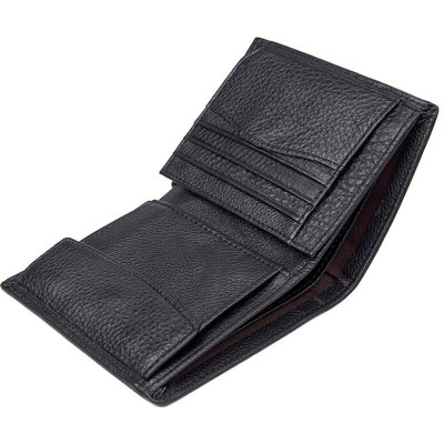 Кошелек Vintage Кожаный Черный (14598) Винница - изображение 2