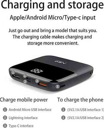 Павербанк: 10000 мини Abs Q5 Mini Dual Usb Portable Charger Slim. Киев